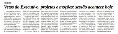 Vetos do Executivo, projetos e moções: sessão acontece hoje