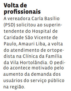 Volta de profissionais