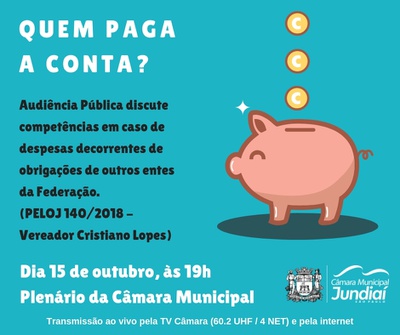 Convite para Audiência Pública em 15/10