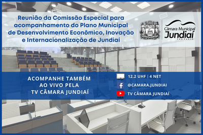 Câmara realiza reunião na próxima segunda-feira, dia 8 de maio