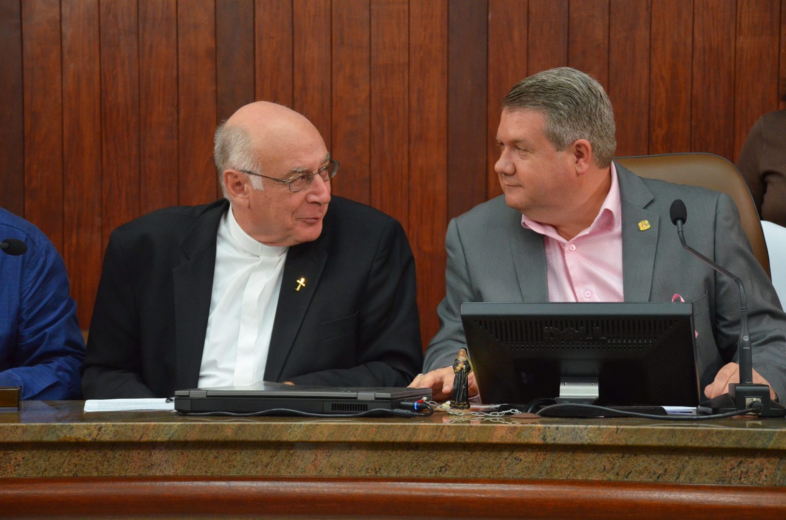 Dom Vicente Costa e o Presidente Marcelo Gastaldo