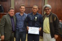 12. GM Wiler Gonçalves da Silva, da Guarda Municipal de Jundiaí, recebe homenagem dos vereadores Dirlei Gonçalves, Leandro Palmarini e Antonio de Padua Pacheco