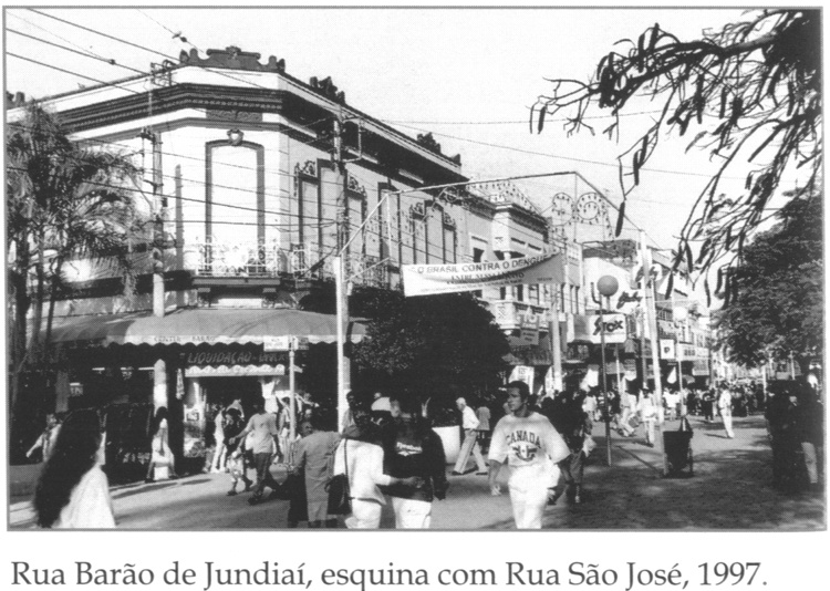 Rua Barão de Jundiaí esquina com Rua São José   1997