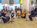 3. Quinteto de Cordas do Grupo de Referência do Projeto Guri recepciona os convidados com belas músicas